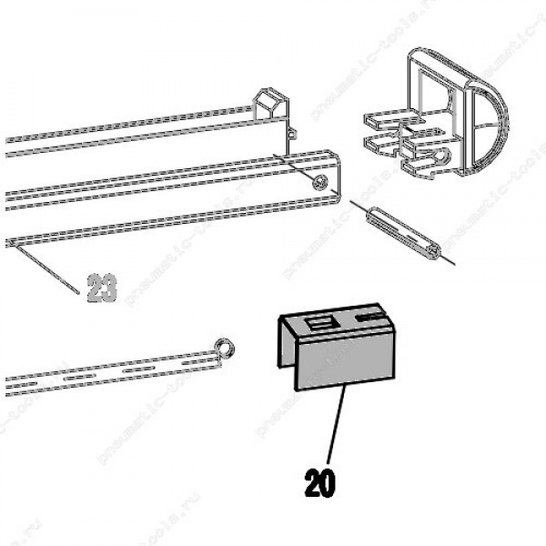 Запчасть 322 690 FEED BAR Толкатель 8016R-20