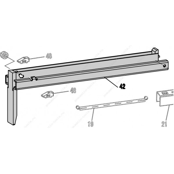 Запчасть 322 920 BACK NOSE ASSEMBLY Нижняя планка в сборе 8016L-42