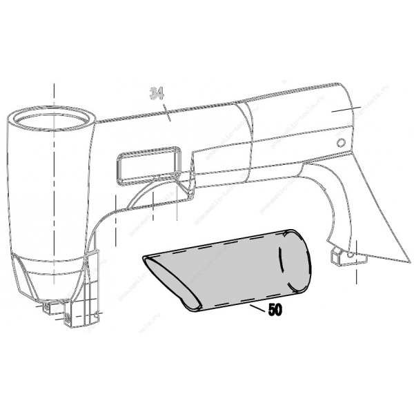 Запчасть 410 630 RUBBER HANDLE Насадка рукоятки 8016R-50