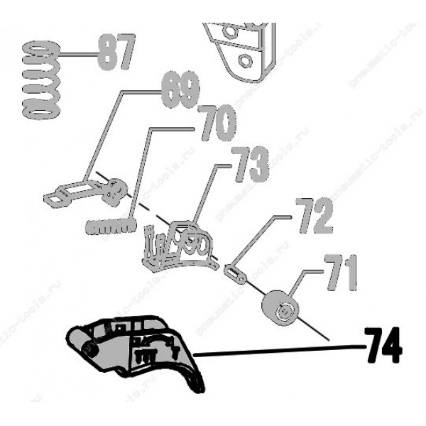 Запчасть 420 580 TRIGGER Курок N851R-74 CRN45A-70 CN90B-30