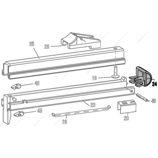 Запчасть 421 500 END PIECE Заглушка обоймы 8016R-24