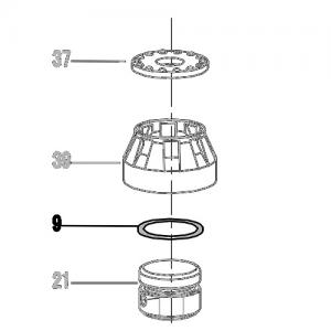 Запчасть 510 390 O-RING 17X2.65 Кольцо уплотнительное 8016R-9 (вид 2)