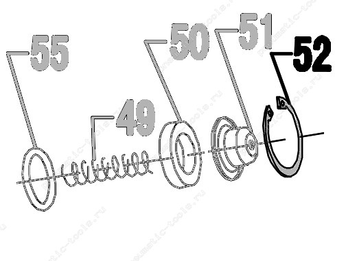 Запчасть 630 050 (22407) SNAP RING 26 Стопорное кольцо CN55R-54 CN57R-48 CN70R-47 CN80R-52 CN90R-52 CN90B-96 CN100R-52