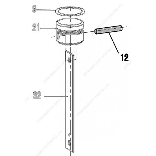 Запчасть 640 310 STRAIGHT PIN 4X19.5 Штифт бойка 8016R-12